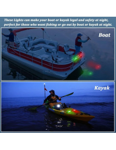 Luces de Navegación Botepon para Kayak y Barco - Impermeables 2