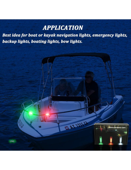 Luces de Navegación Botepon para Kayak y Barco - Impermeables