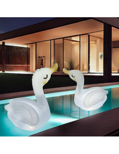 Luces Flotantes para Piscina TIALLY Cisne Blanco 2 Paquete