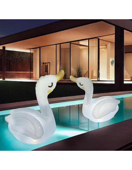 Luces Flotantes para Piscina TIALLY Cisne Blanco 2 Paquete