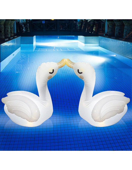 Luces Flotantes para Piscina TIALLY Cisne Blanco 2 Paquete