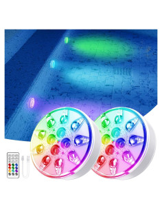 Luces LED Recargables para Piscina VICHTOP - Paquete de 2 IP68