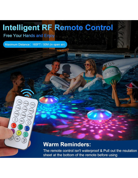Luces de piscina flotantes TEPENAR recargables IP68 13cm