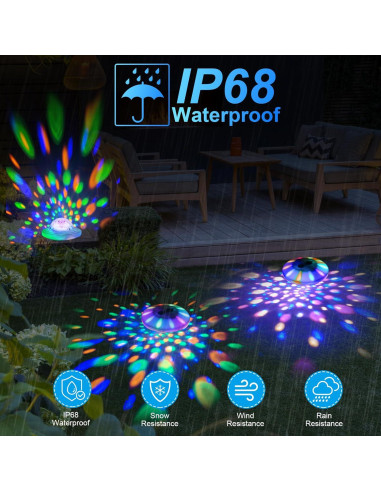 Luces de piscina flotantes TEPENAR recargables IP68 13cm
