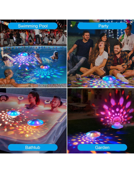 Luces de piscina flotantes TEPENAR recargables IP68 13cm