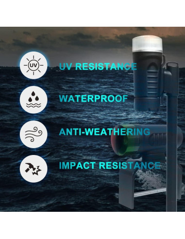 Luz de Navegación LED Portátil Sebnux para Barcos y Kayaks
