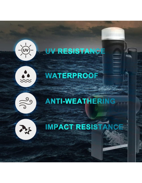 Luz de Navegación LED Portátil Sebnux para Barcos y Kayaks