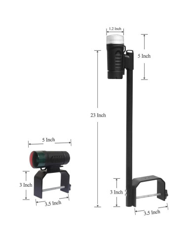 Luz de Navegación LED Portátil Sebnux para Barcos y Kayaks