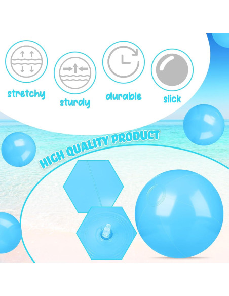 Raiten 12 Pelotas de Playa Inflables 30.48 cm Azul Claro