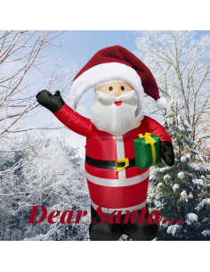 Santa Claus Inflable 182 cm con Luces LED B BBO para Jardín 2