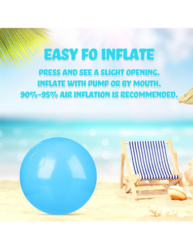 Raiten 12 Pelotas de Playa Inflables 30.48 cm Azul Claro