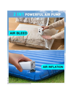 Bomba de aire eléctrica portátil ZOPOM 5000mAh para inflables 2