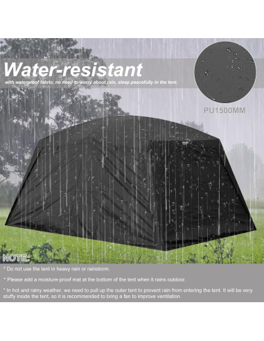 Carpa de Camping Vidalido para 4-6 Personas Doble Capa Impermeable