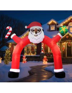 Kitticcino Arco Inflable de Navidad 3.05m Santa Claus Negro 2
