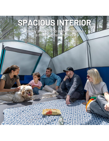 Tienda de Camping TIMBER RIDGE para 8 Personas 6.1x2.4m Impermeable