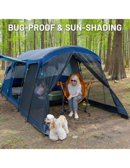 Tienda de Camping TIMBER RIDGE para 8 Personas 6.1x2.4m Impermeable