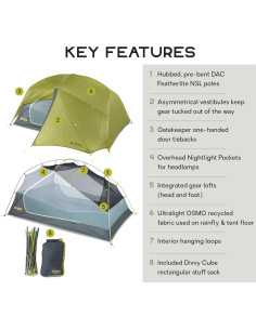 Tienda de Camping NEMO Dragonfly OSMO 3 Personas Impermeable 2