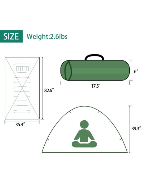 Tienda de Camping Sutekus Individual Camuflaje 1 Persona 210D