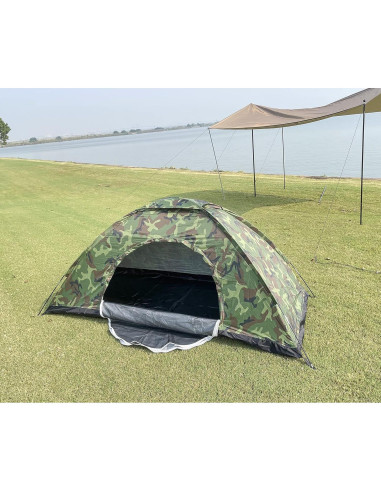 Tienda de Camping Sutekus Individual Camuflaje 1 Persona 210D