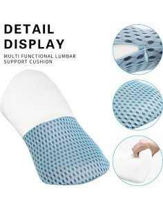 Cojín Lumbar Ergonómico NJXMDR de Espuma Viscoelástica Azul 2