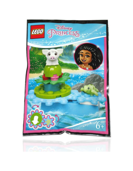 LEGO Minifigura Disney Moana Pua y Tortuga Bebé 2,5cm LEGO Minifigura Disney Moana Pua y Tortuga Bebé 2,5cm
