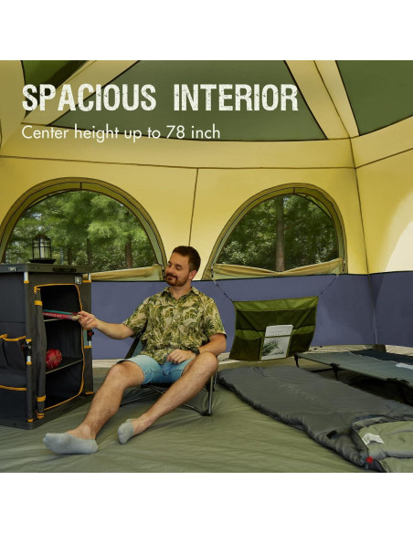 Tienda Instantánea PORTAL para 8 Personas Impermeable Verde