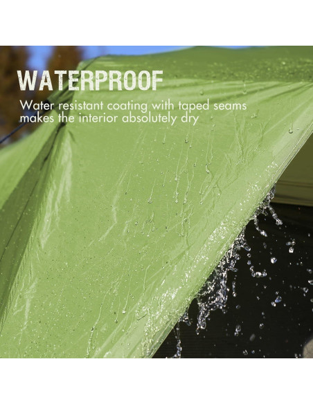 Tienda Instantánea PORTAL para 8 Personas Impermeable Verde