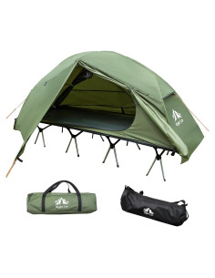 Cama Cot Impermeable Night Cat para Camping 1 Persona Verde