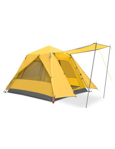 Tienda de Camping KAZOO Saturn 3 Personas Impermeable Amarillo