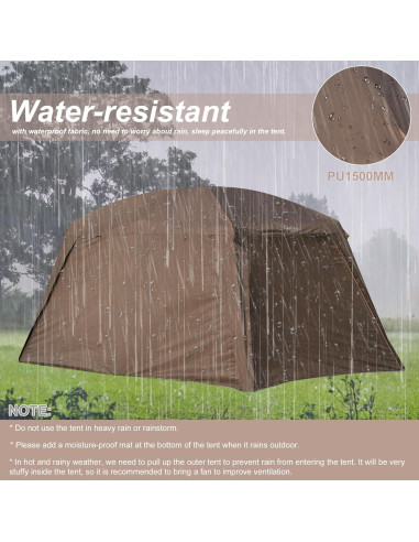 Carpa de Camping Vidalido para 8-10 Personas Impermeable