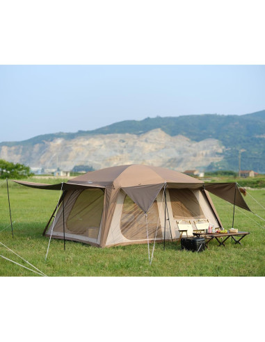 Carpa de Camping Vidalido para 8-10 Personas Impermeable