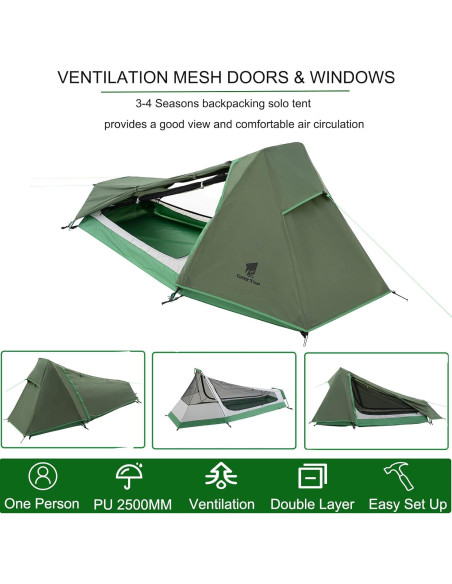 Tienda Bivy GEERTOP para 1 Persona Impermeable 4 Temporadas