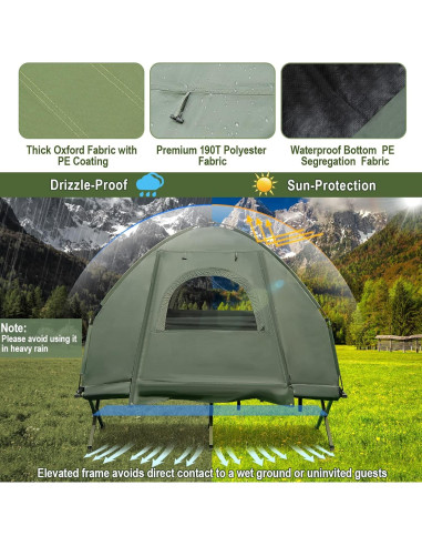 Cama de Camping Plegable Goplus 5-en-1 con Tienda y Colchón