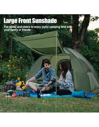 Cama de Camping Plegable Goplus 5-en-1 con Tienda y Colchón