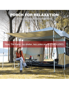 Carpa Interior REDCAMP 4-6 Personas 2.99x2.99m Resistente Agua 2