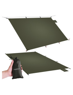 Huella de Tienda Onewind 248x140cm Impermeable Nylon Verde Oliva