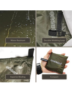 Huella de Tienda Onewind 248x140cm Impermeable Nylon Verde Oliva 2