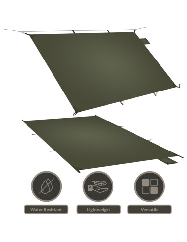 Huella de Tienda Onewind 248x140cm Impermeable Nylon Verde Oliva