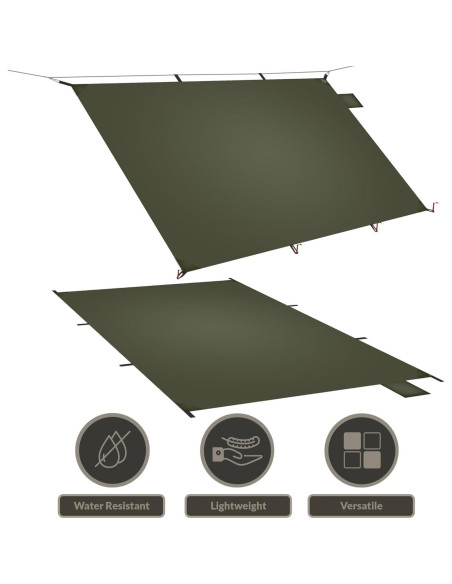 Huella de Tienda Onewind 248x140cm Impermeable Nylon Verde Oliva Huella de Tienda Onewind 248x140cm Impermeable Nylon Verde Oliva