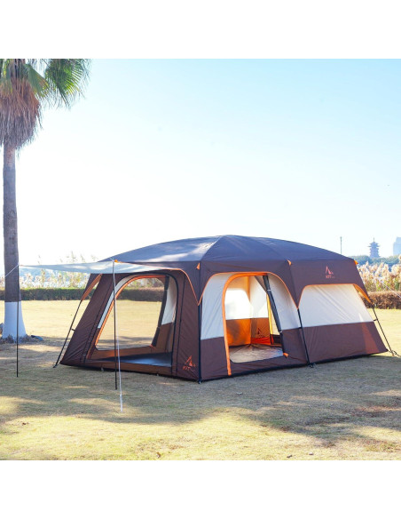 Carpa KTT Extra Grande 14 Personas Impermeable 2 Habitaciones Carpa KTT Extra Grande 14 Personas Impermeable 2 Habitaciones