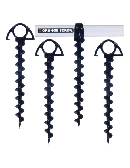 Anclajes de Tierra Orange Screw - Estacas de Tornillo 4 Piezas