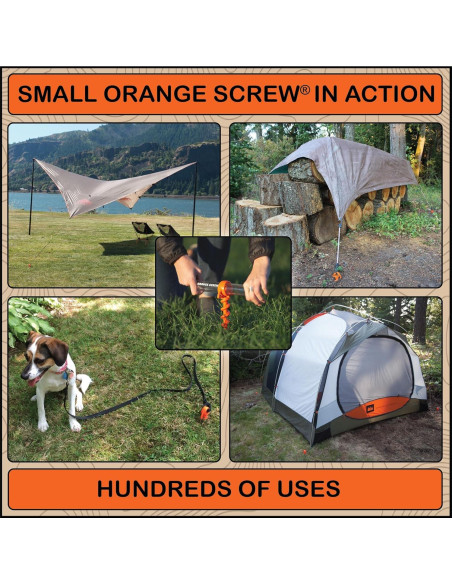 Anclajes de Tierra Orange Screw - Estacas de Tornillo 4 Piezas