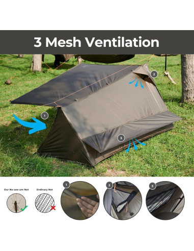 Tienda Bivy Ultraligera OneWind para 1 Persona Impermeable