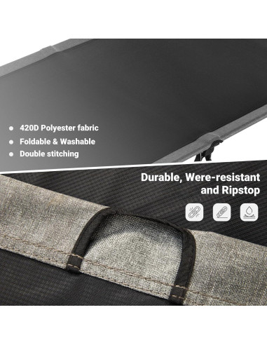 Cama Plegable KingCamp para Camping 190.5x63.5cm Soporta 120kg