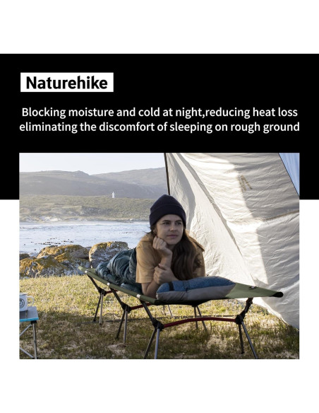 Cama de Camping Plegable Naturehike ArmyWild 189.9x65x38cm