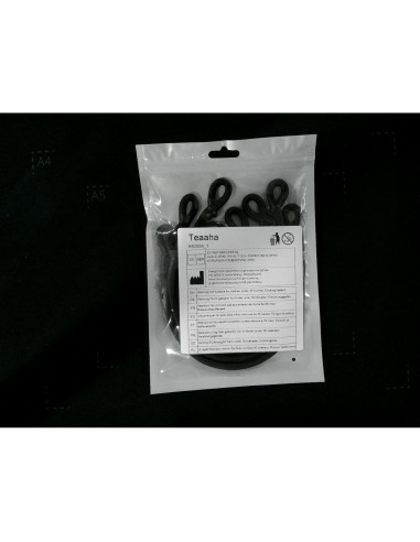 Cuerdas Bungee Negras Teaaha 30 cm con Ganchos de Carabiner