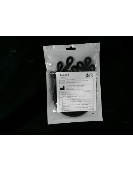 Cuerdas Bungee Negras Teaaha 30 cm con Ganchos de Carabiner