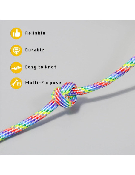 Cuerda Paracord 550LB JOPOY 33.5m Reflectante Nylon Camping