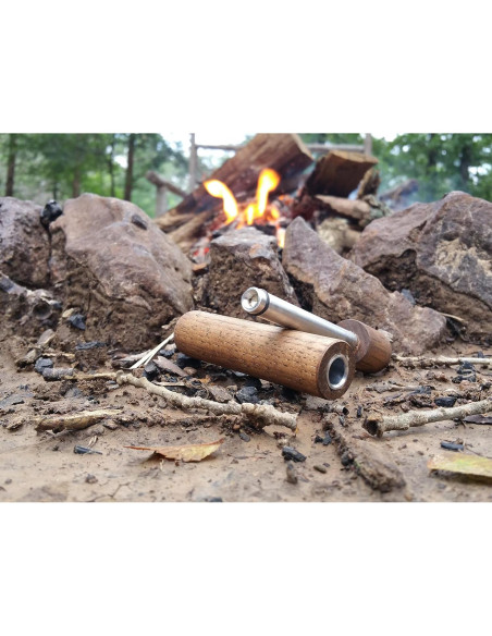 Pistón de Fuego CampfirePiston con Madera de Hickory 114mm