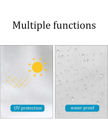 Cubierta de repuesto para toldo Senmortar 3m x 3m Negra